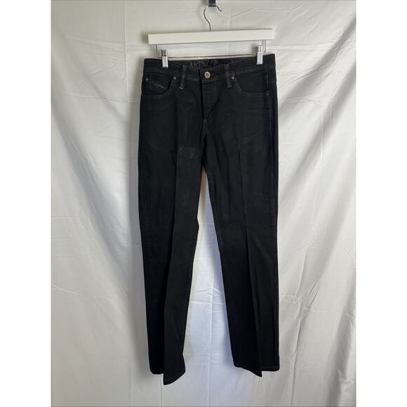 Wrangler Q Baby Boot Cut Black Stretch 7/8 X 32 Inseam - Picture 1 of 9